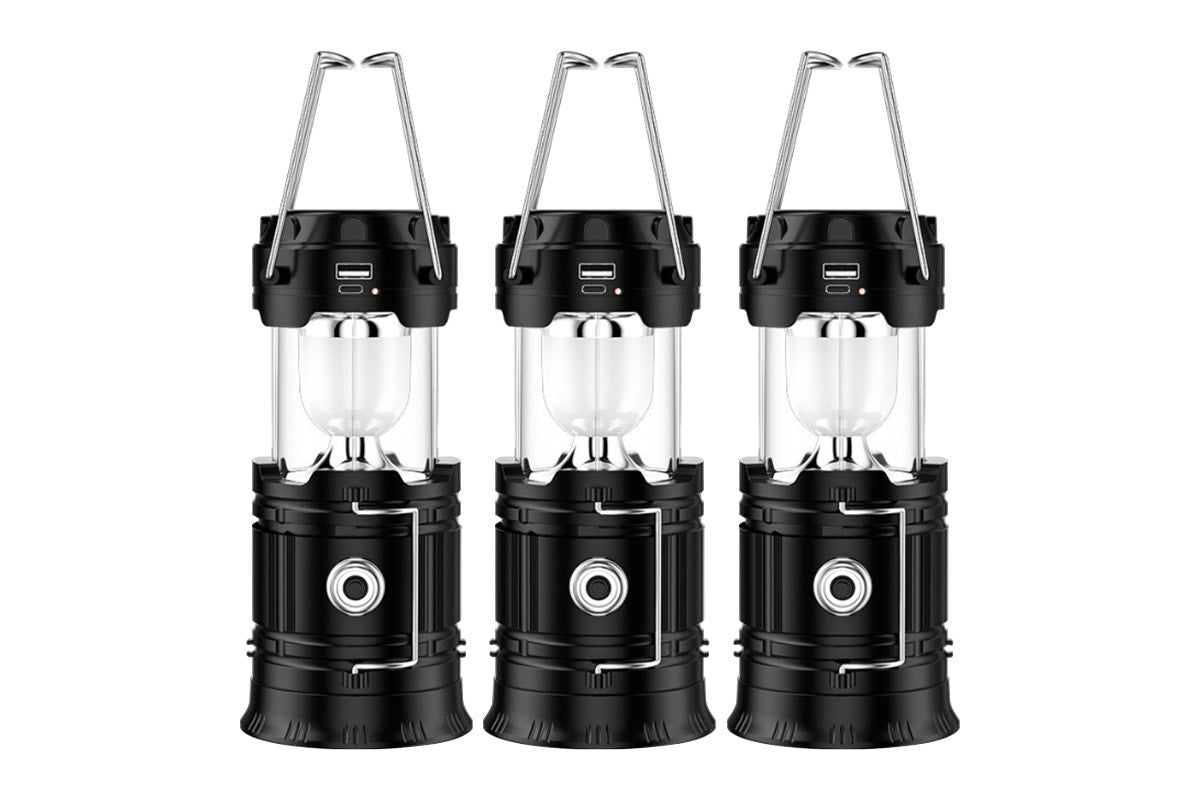 Rechargeable Solar LED Lanterns (3 Pack)
