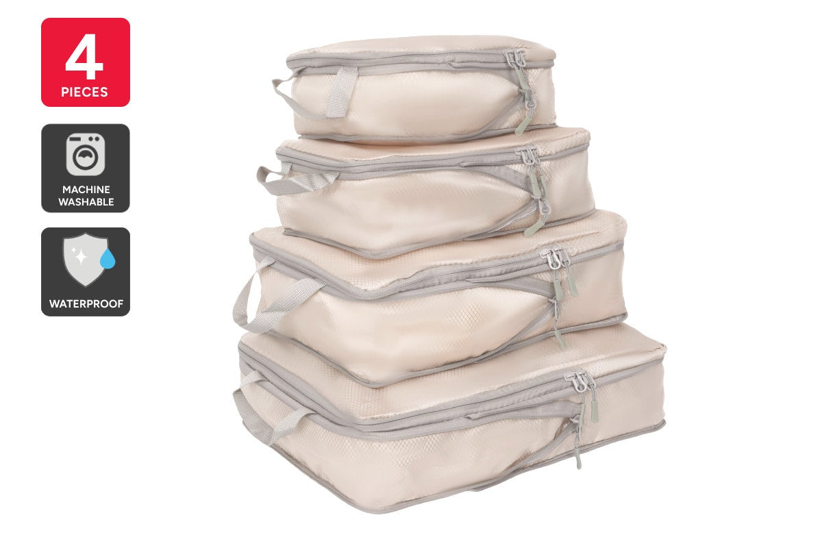 4 Piece Compression Travel Packing Cubes