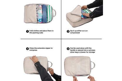 4 Piece Compression Travel Packing Cubes