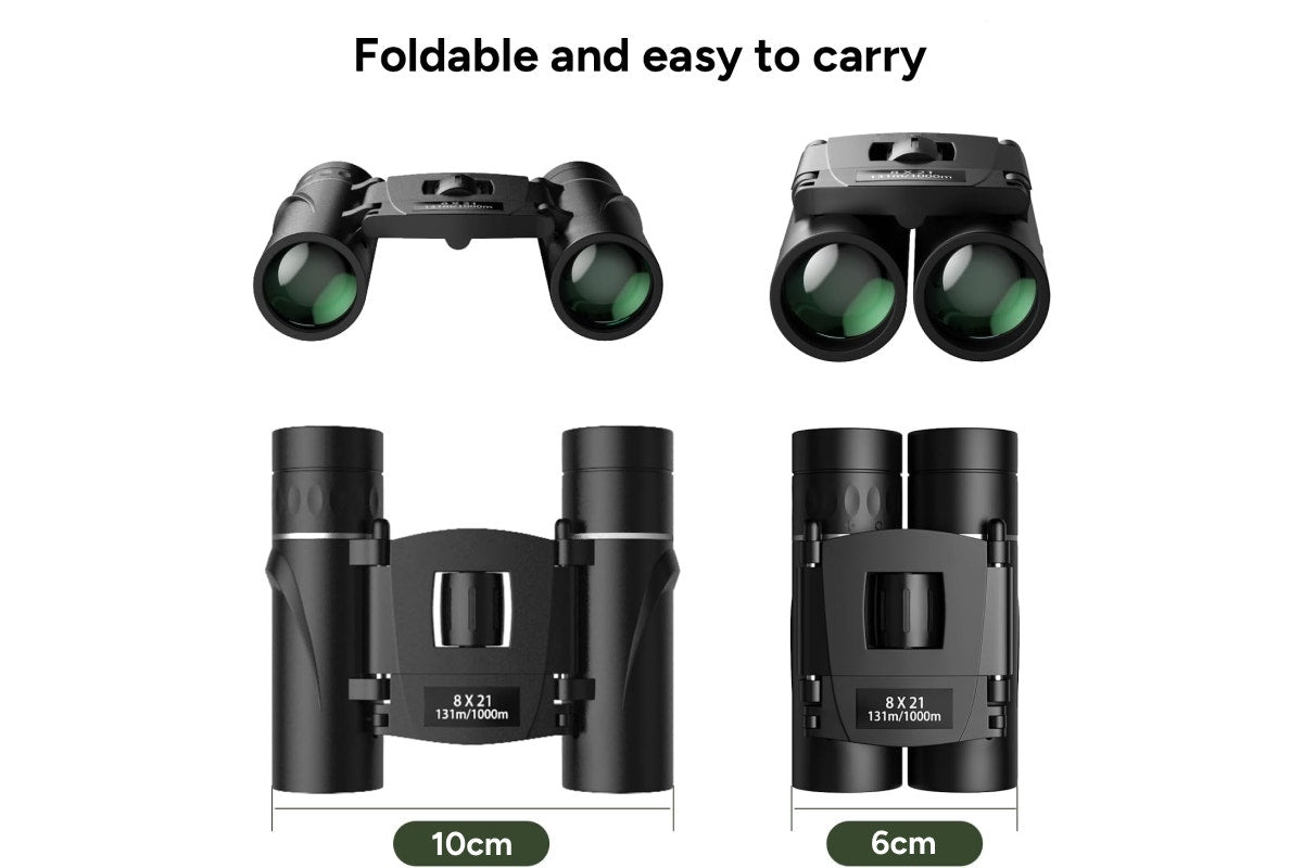 Compact 8x21 Folding Binoculars