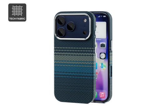 Tech Fabric Case with MagSafe-Compatible Ring for iPhone 17 Pro (Midnight Tide)