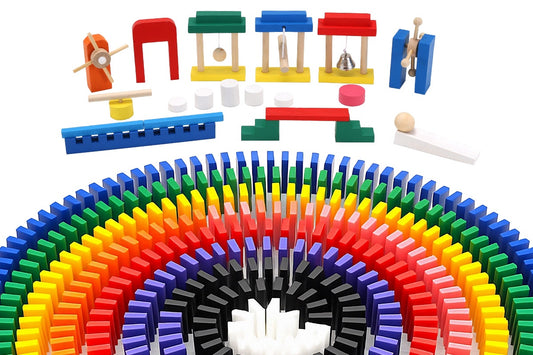 1,000 Piece Kids Wooden Dominoes Set - Auzzistore