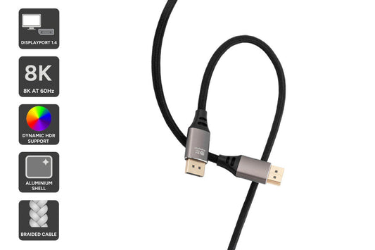 DisplayPort 1.4 Braided Cable 8K 60Hz (2m)