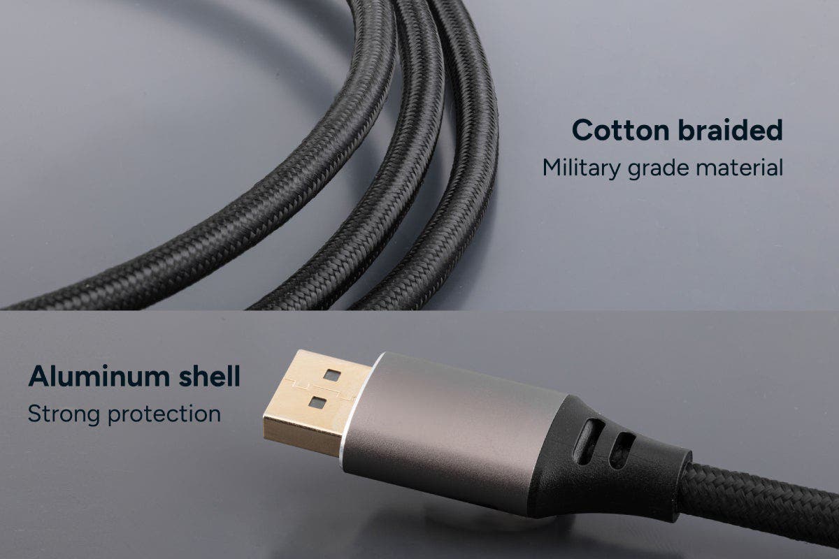 DisplayPort 2.1 Braided Cable 8K 120Hz (2m)