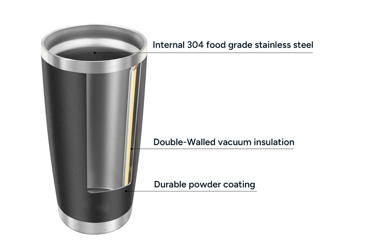 Double-Walled Stainless Steel Tumbler (590ml)