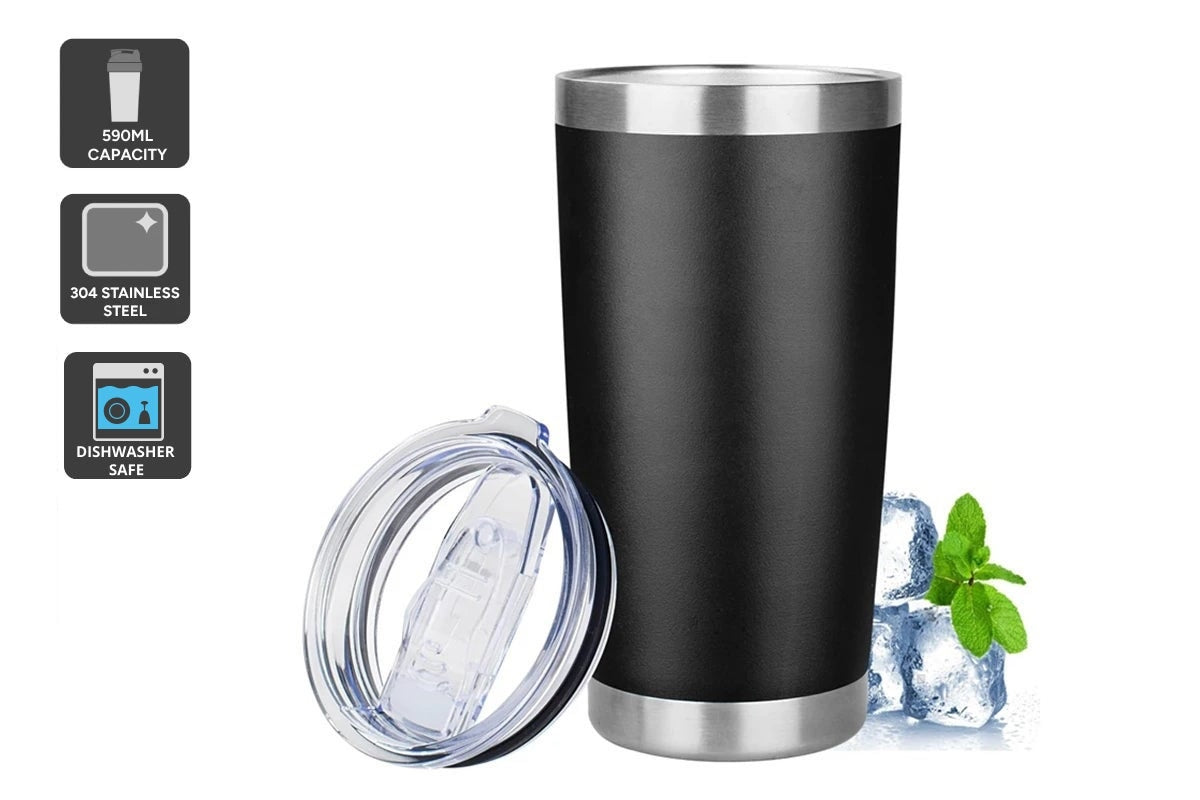 Double-Walled Stainless Steel Tumbler (590ml)