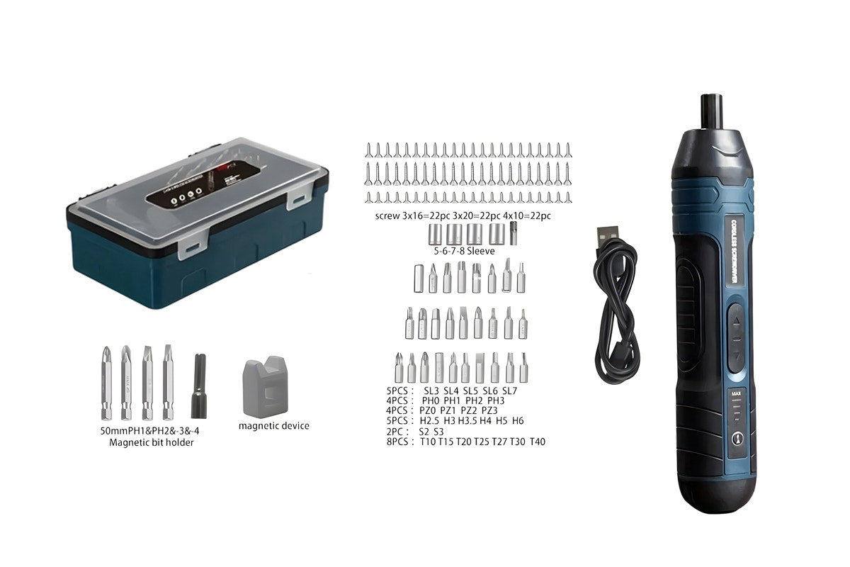40 Piece 3.6V Cordless Electric Screwdriver Set