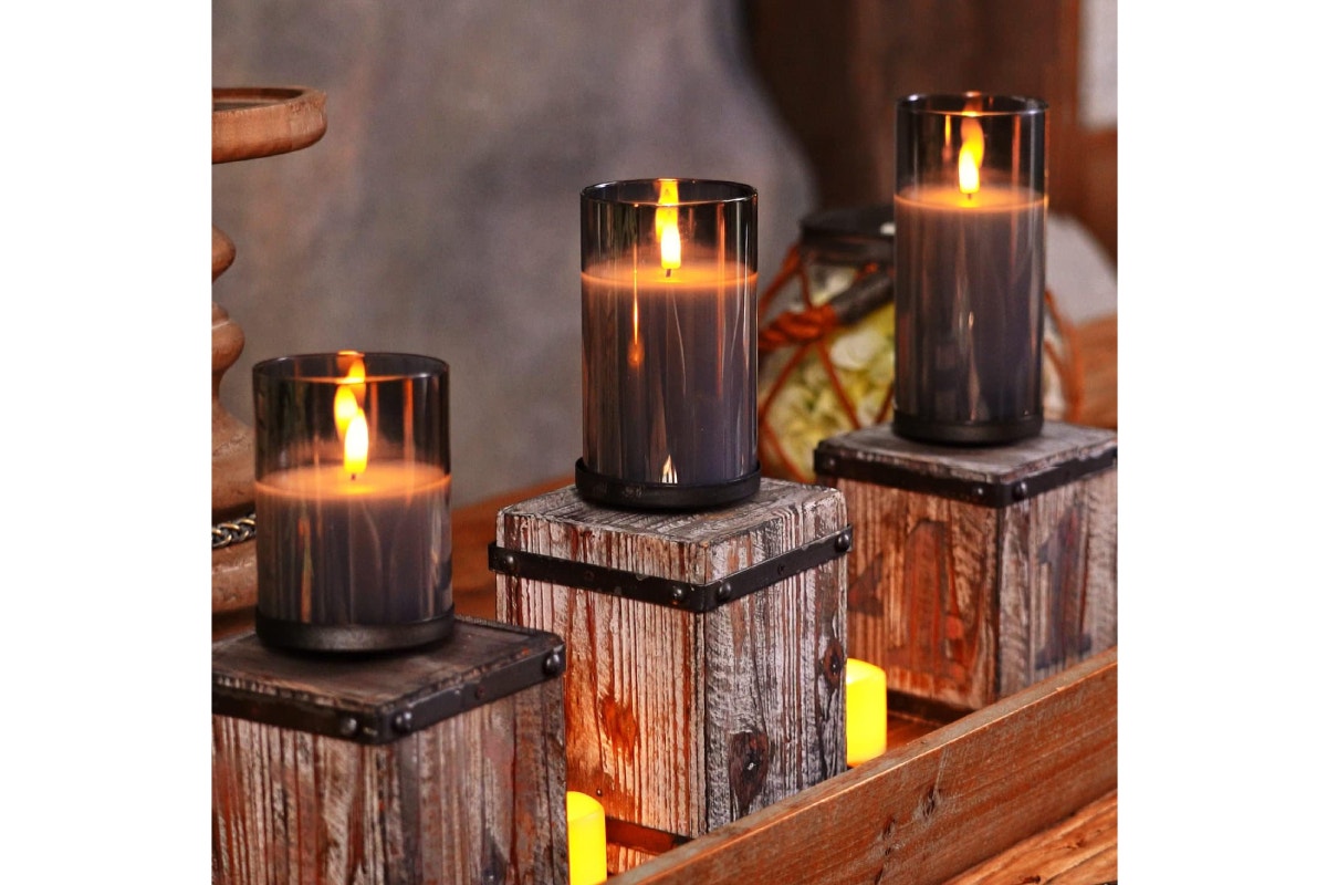 3 Piece LED Flameless Candle Set with Remote Control