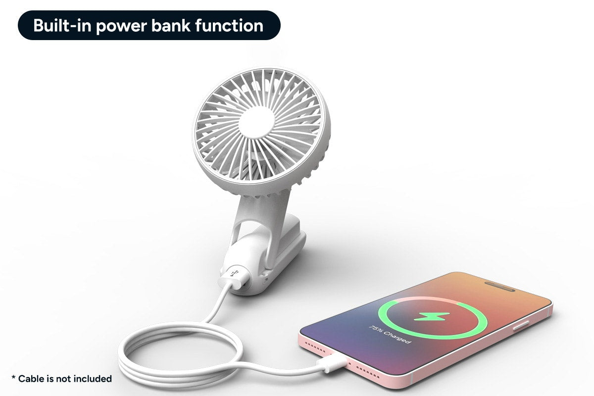 Foldable Handheld Fan with Power Bank