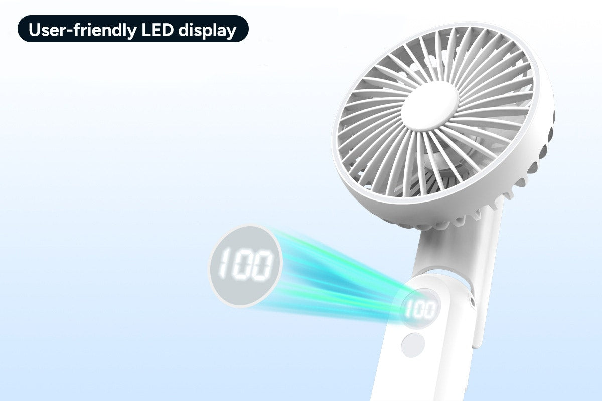 Foldable Handheld Fan with Power Bank