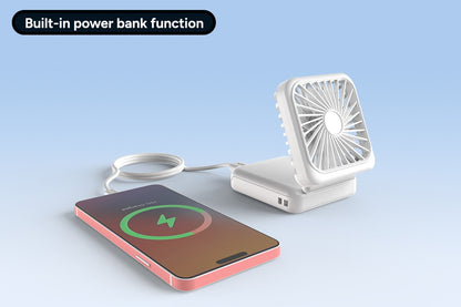 Foldable Mini Fan with Power Bank