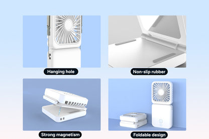 Foldable Mini Fan with Power Bank