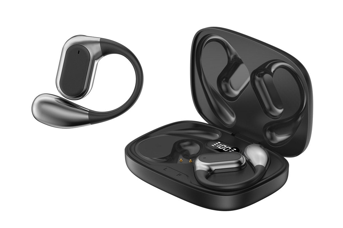 Open Ear Wireless Earbuds with Power Display