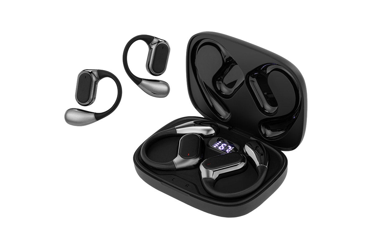 Open Ear Wireless Earbuds with Power Display