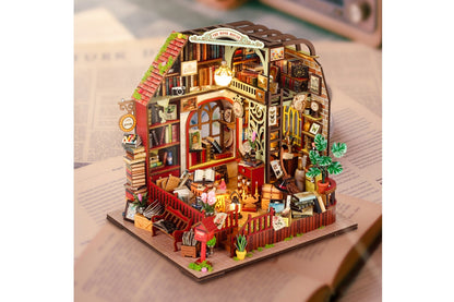 DIY Miniature Book Shop Kit with Music Box