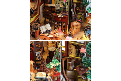 DIY Miniature Book Shop Kit with Music Box
