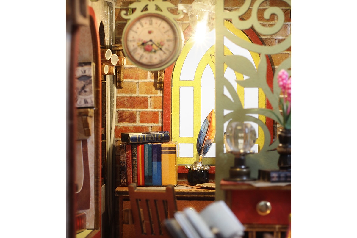 DIY Miniature Book Shop Kit with Music Box
