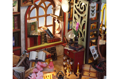DIY Miniature Book Shop Kit with Music Box