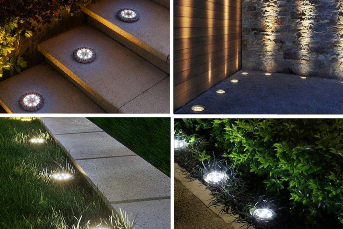 Solar Powered LED Garden Outdoor Path Lights - 12 Pack