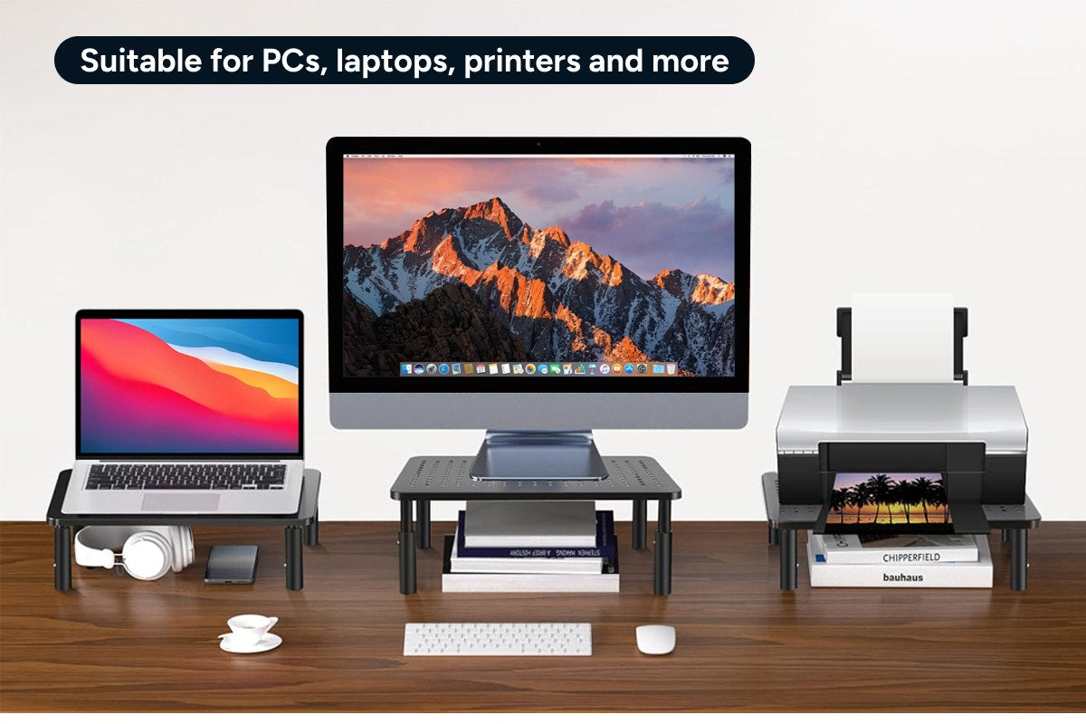Height Adjustable Ergonomic Laptop and Monitor Stand