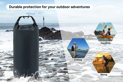 20L Heavy Duty Dry Bags - Navy, 2 Pack