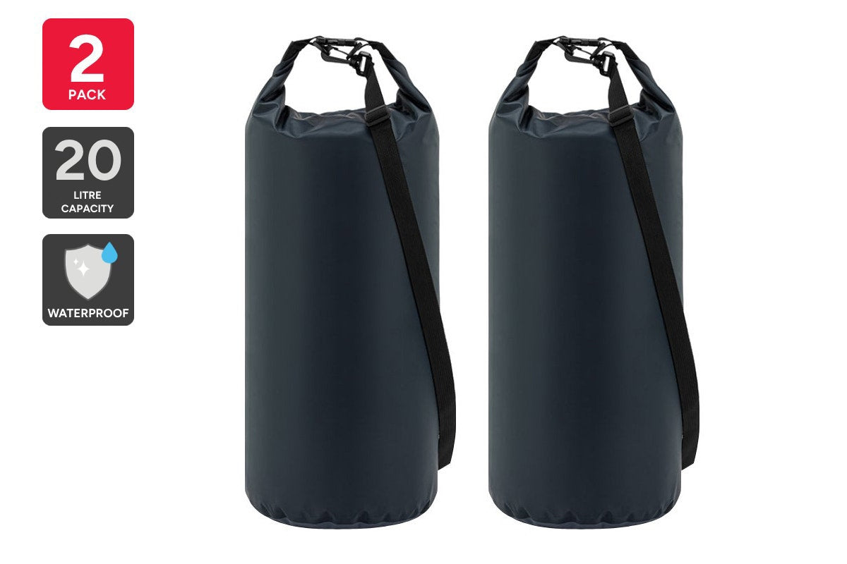 20L Heavy Duty Dry Bags (Navy, 2 Pack)
