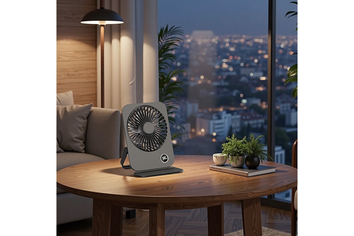 Mini Desktop Fan with Phone Stand