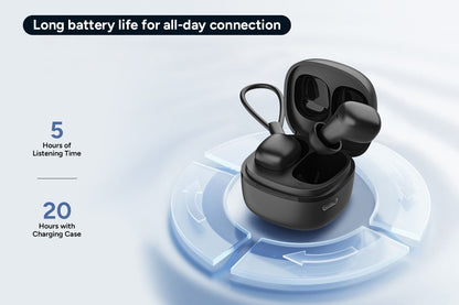 Mini True Wireless Bluetooth Earbuds with Lanyard