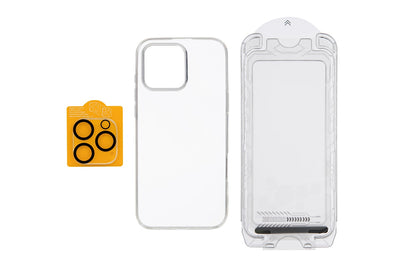 Ultimate 3-in-1 Protection Kit for iPhone 16 Pro Screen, Lens and Clear Case