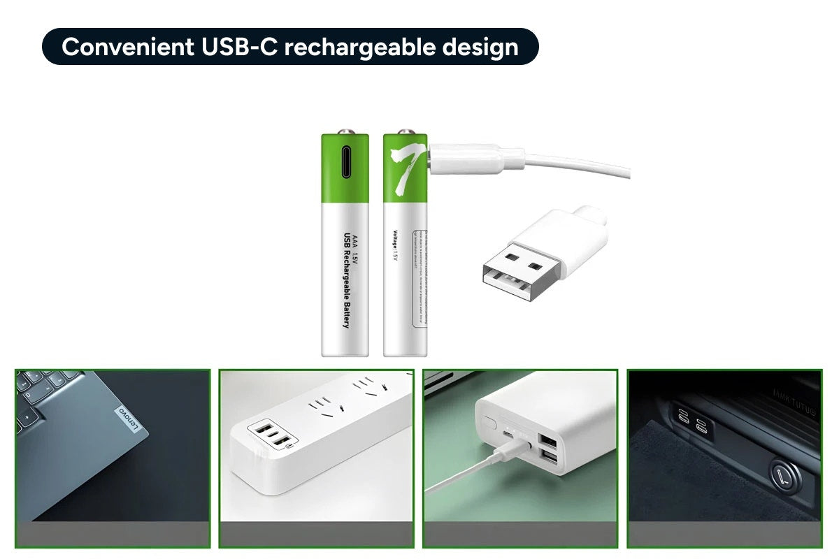 Rechargeable AAA Batteries (4 Pack)