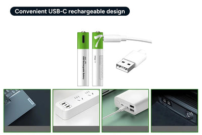 Rechargeable AAA Batteries - 4 Pack