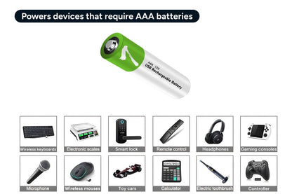 Rechargeable AAA Batteries (4 Pack)