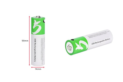Rechargeable Lithium-Ion AA Batteries - 4 Pack