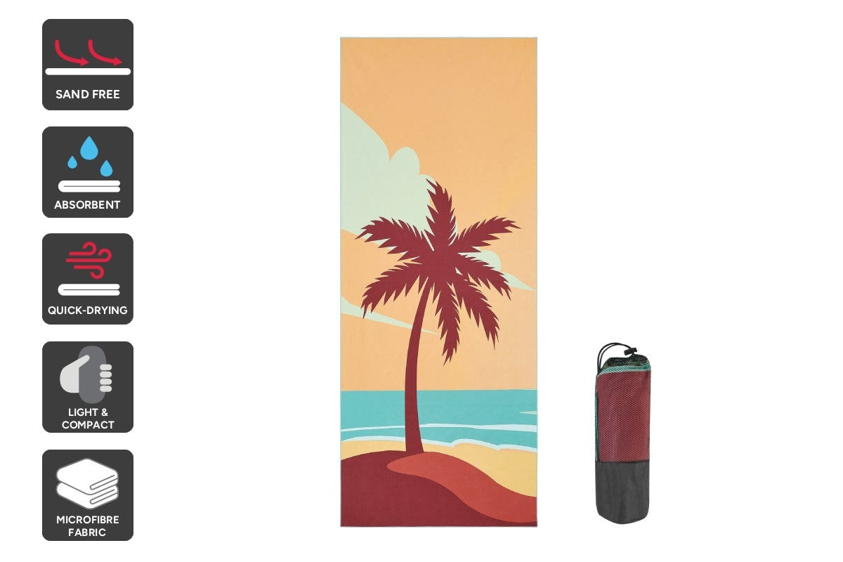 Sand Free Quick Dry Beach Towel (Tropical Sunset)