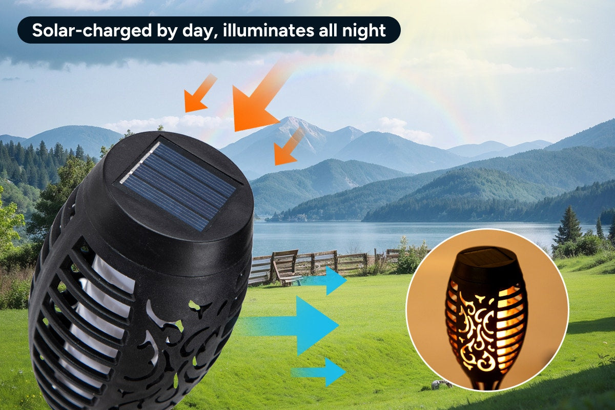 Solar Flame Torch Light (8 Pack)