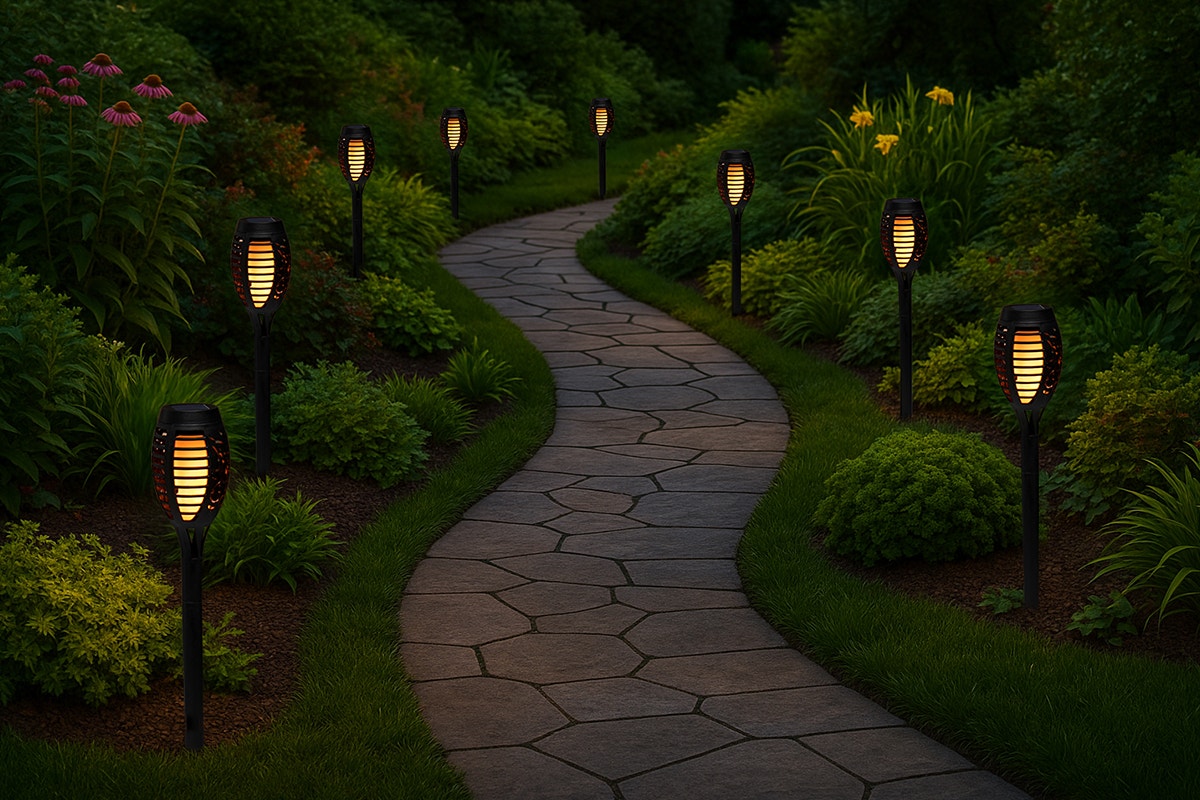 Solar Flame Torch Light (8 Pack)
