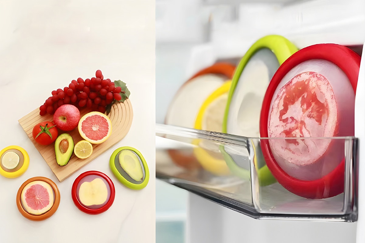 Set of 8 Silicone Fruit and Vegetable Storage Containers