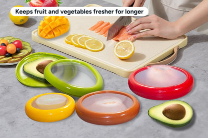 Set of 8 Silicone Fruit and Vegetable Storage Containers