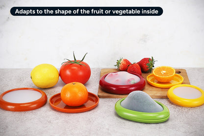 Set of 8 Silicone Fruit and Vegetable Storage Containers