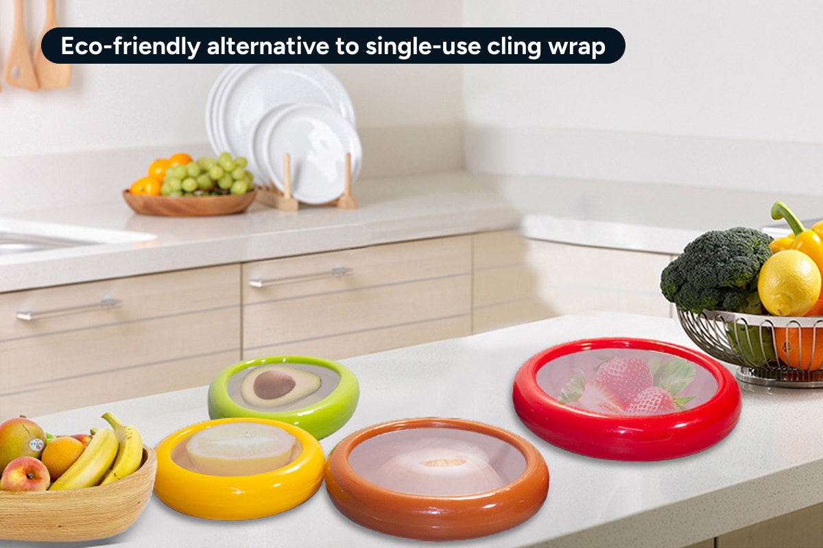 Set of 8 Silicone Fruit and Vegetable Storage Containers