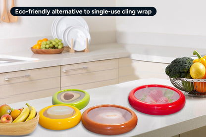 Set of 8 Silicone Fruit and Vegetable Storage Containers