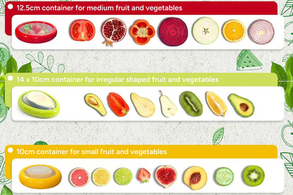 Set of 8 Silicone Fruit and Vegetable Storage Containers