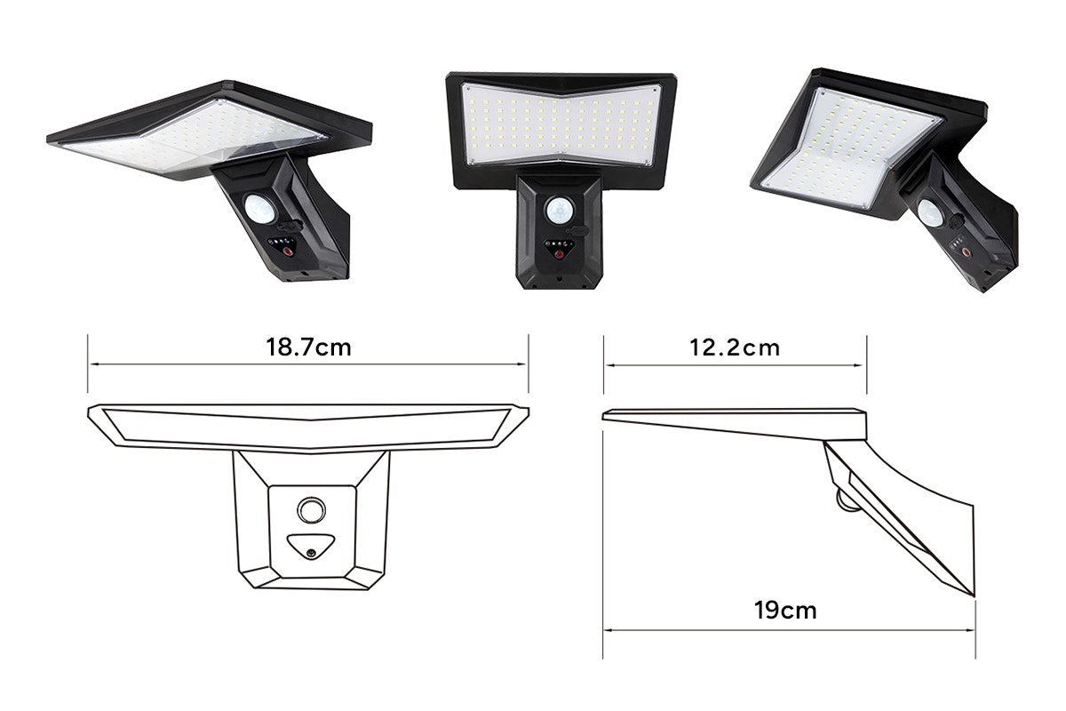 Slimline Solar Sensor Lights (2 Pack)