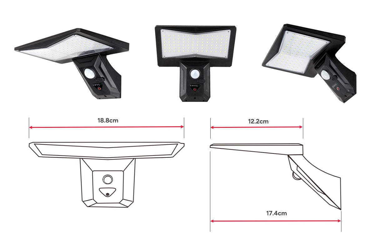 Slimline Solar Sensor Lights (2 Pack)