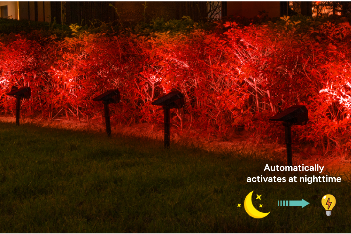 RGB Solar Garden Spot Lights (4 Pack)