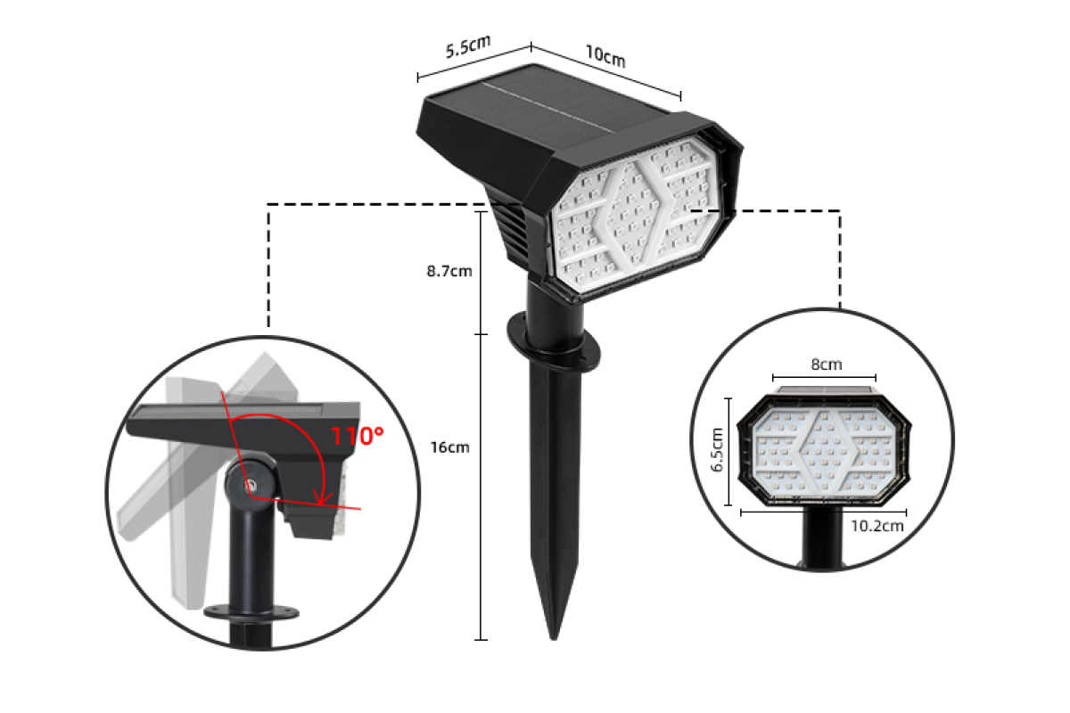 RGB Solar Garden Spot Lights (4 Pack)