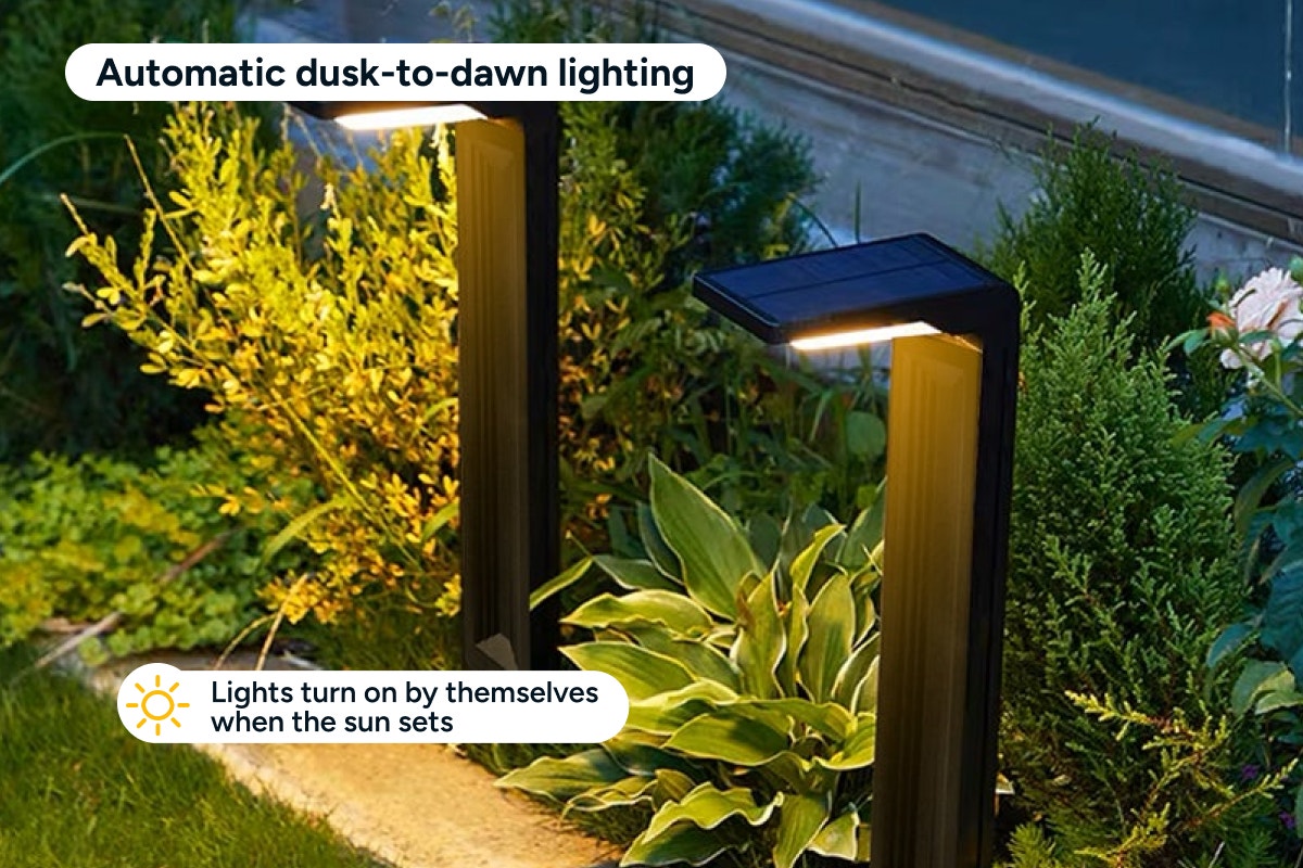 Outdoor Solar Landscape Pathway Lights (4 Pack)