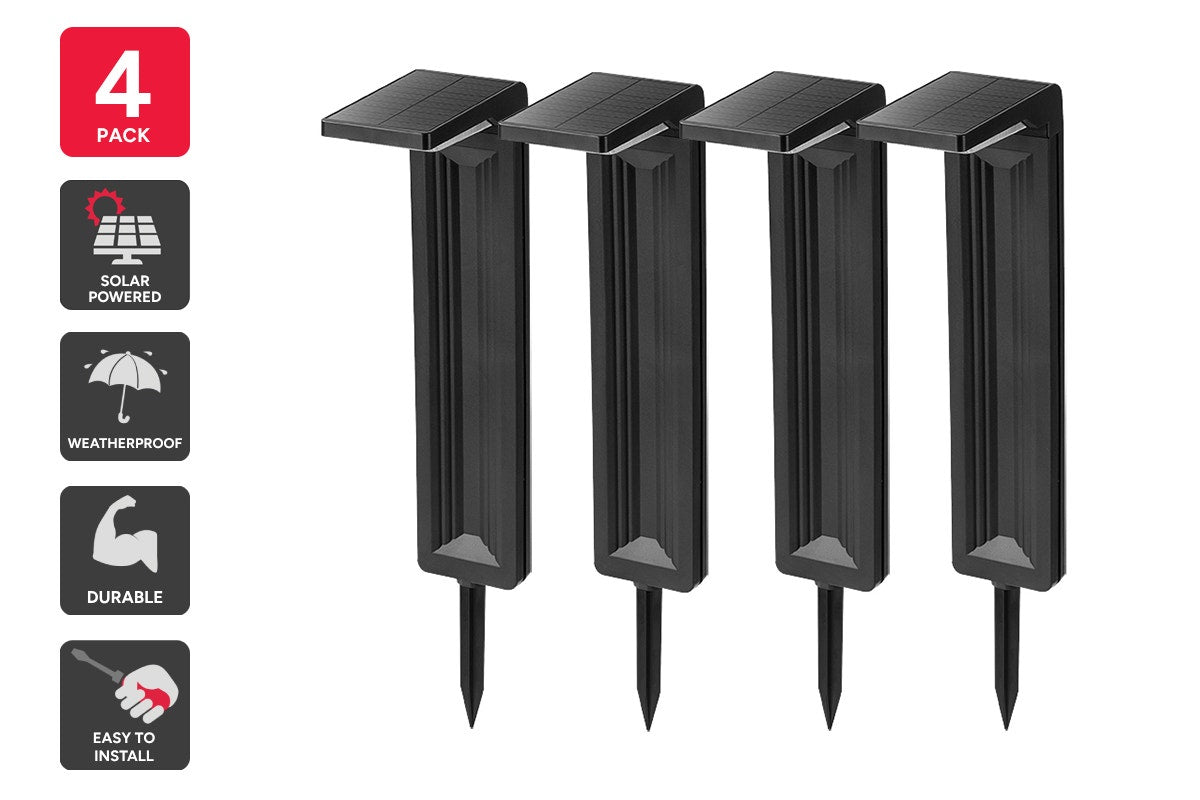 Outdoor Solar Landscape Pathway Lights (4 Pack)