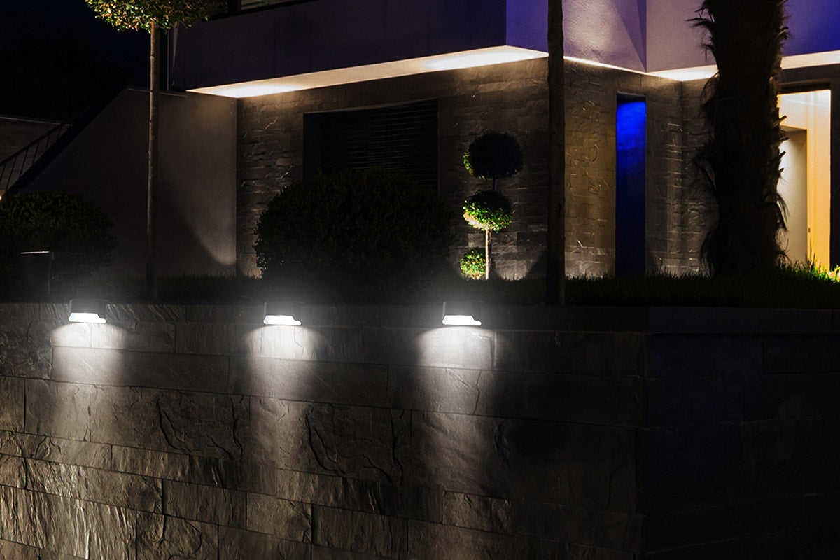 Solar Powered LED Garden Outdoor Deck Lights - 16 Pack