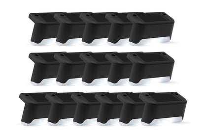 Solar Powered LED Garden Outdoor Deck Lights - 16 Pack